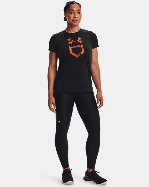 Women's UA Softball Graphic Branded Short Sleeve, Black, pdpMainDesktop image number 2